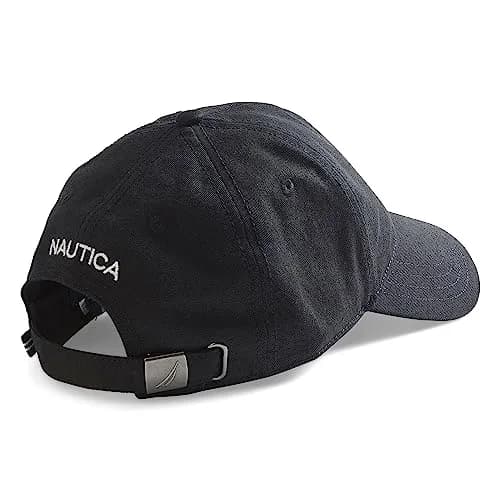 Nautica Classic Logo Adjustable Baseball Cap Hat True Black | Breathable Cotton-Twill for All-Day Comfort thumbnail 2