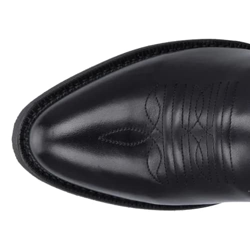 Dingo Mens Fletcher Pointed Toe Pull On Casual Boots Ankle - Black - Size 10.5 2E | Western Style with Leather Upper thumbnail 6
