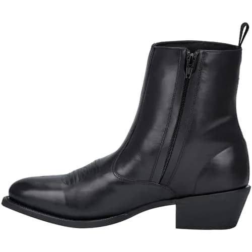 Dingo Mens Fletcher Pointed Toe Pull On Casual Boots Ankle - Black - Size 10.5 2E | Western Style with Leather Upper thumbnail 3