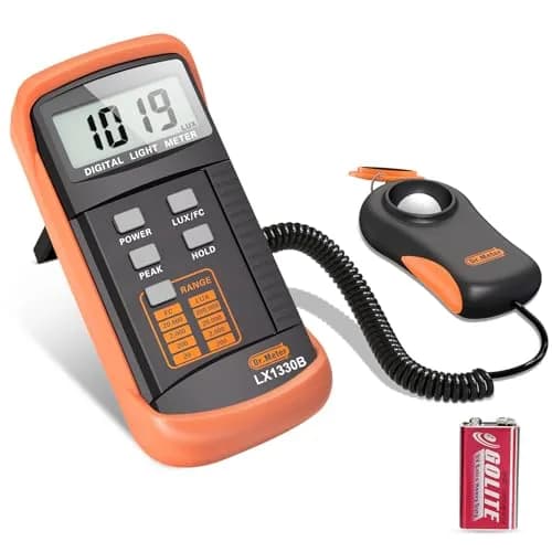 Dr.meter LX1330B Digital Illuminance Light Meter 200,000 Lux | High Precision Fast Response thumbnail 1
