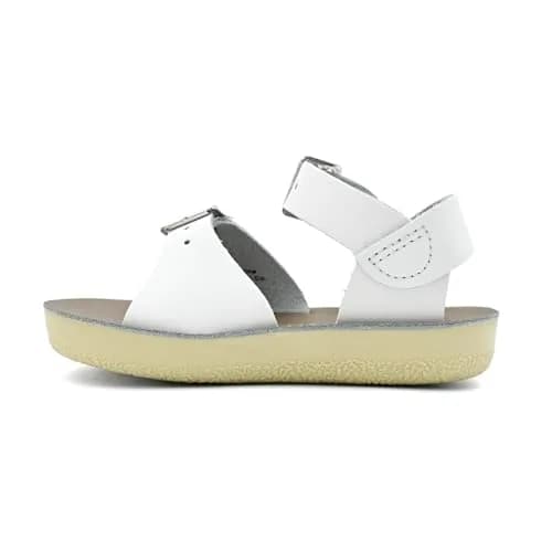 Salt Water Sandals Sun-San Surfer, White, Toddler 8 | Water-Friendly Leather, All-Day Comfort thumbnail 6