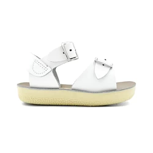 Salt Water Sandals Sun-San Surfer, White, Toddler 8 | Water-Friendly Leather, All-Day Comfort thumbnail 5