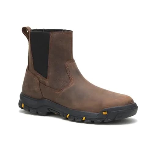 CAT Men's Wheelbase Construction Boot 9 Wide | Durable Leather Work Shoe with Soft Toe thumbnail 3