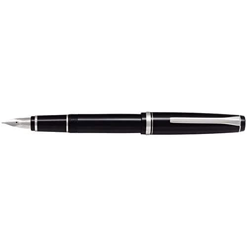 PILOT ELABO Resin Body Fountain Pen Soft Broad Nib, Black | Express Your Emotions with Japanese Calligraphy thumbnail 1