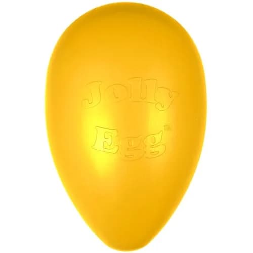 Jolly Pets Jolly Egg Herding Dog Toy, 8-inch (20.3 cm) Yellow | Unpredictable Chase & Float Fun thumbnail 1