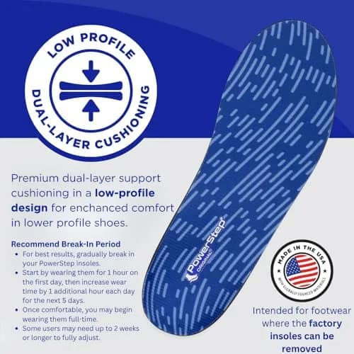 PowerStep Original Insoles | Foot & Arch Support for Plantar Fasciitis & Mild Pronation (Men's 9-9.5, Women's 11-11.5) thumbnail 4