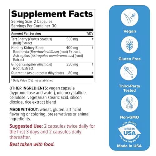 Redd Remedies Gouch! | Supports Healthy Uric Acid Levels | 60 Capsules (Cherry) | Kidney & Joint Support thumbnail 2