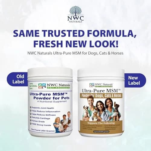 NWC Naturals MSM Powder for Dogs, Cats & Horses 454g | Supports Joint & Mobility thumbnail 2