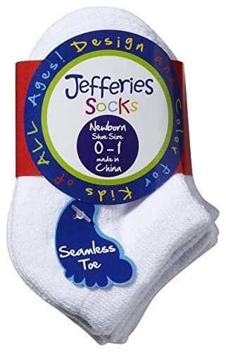 Jefferies Child Seamless Sport Low Cut Half Cushion Socks XSmall | White, 3 Pack, Low Cut, Reinforced Toe thumbnail 2
