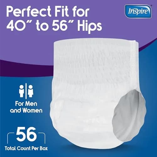 Inspire Adult Incontinence Underwear Extra Large | Super Absorbent, Odor Control, Discreet Fit thumbnail 2