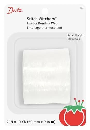 Dritz Stitch Witchery Fusible Bonding Web 2 Inch x 10 Yards White | Bonds Fabric with Steam Iron thumbnail 1