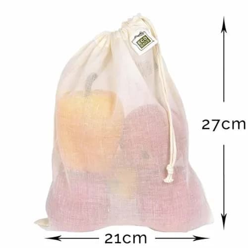 Ecobags Gauze Produce Bags Natural Cotton | Eco-Friendly, Reusable, 24 Pack thumbnail 2