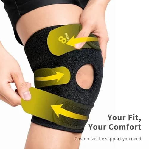 Bracoo Adjustable Knee Brace Sleeve KS10 Black | FDA Approved Medical Grade Support for Arthritis Pain & Injury Recovery thumbnail 3