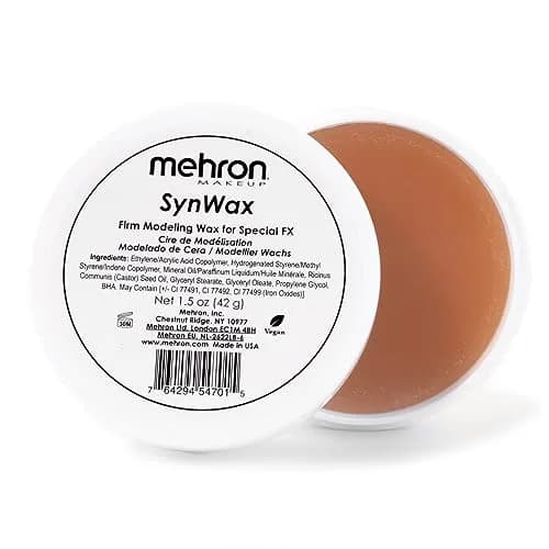 Mehron Makeup SynWax Special FX Modeling Wax 1.5 oz | Create Realistic Wounds & Scars thumbnail 1