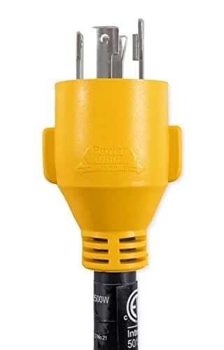 Camco PowerGrip Camper/RV Generator Adapter | 4-Prong L14-30 Male & 50-Amp Female | Rated 125/250V & 7500 Watts thumbnail 4