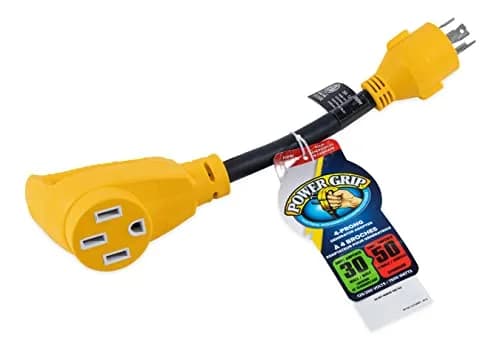Camco PowerGrip Camper/RV Generator Adapter | 4-Prong L14-30 Male & 50-Amp Female | Rated 125/250V & 7500 Watts thumbnail 5