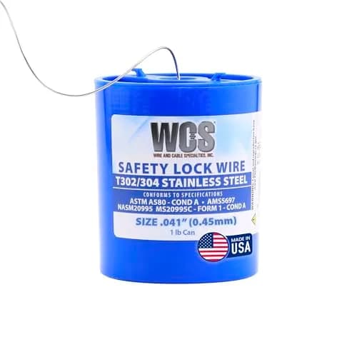 WCS .041 Stainless Steel Safety Lock Wire 221 ft (67.36 m) | NASM20995C Compliant for Aircraft & Industrial Use thumbnail 1
