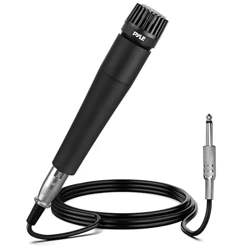 PylePro Dynamic Handheld Microphone | Unidirectional Vocal Mic with Built-in Pop Filter (6.14" x 1.24") thumbnail 1