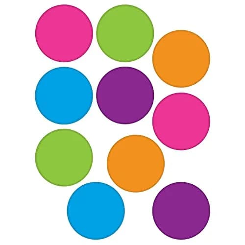 Teacher Created Resources Bright Colors Circles Accents 6" (15.24 cm) | Classroom Wall & Bin Decor thumbnail 1
