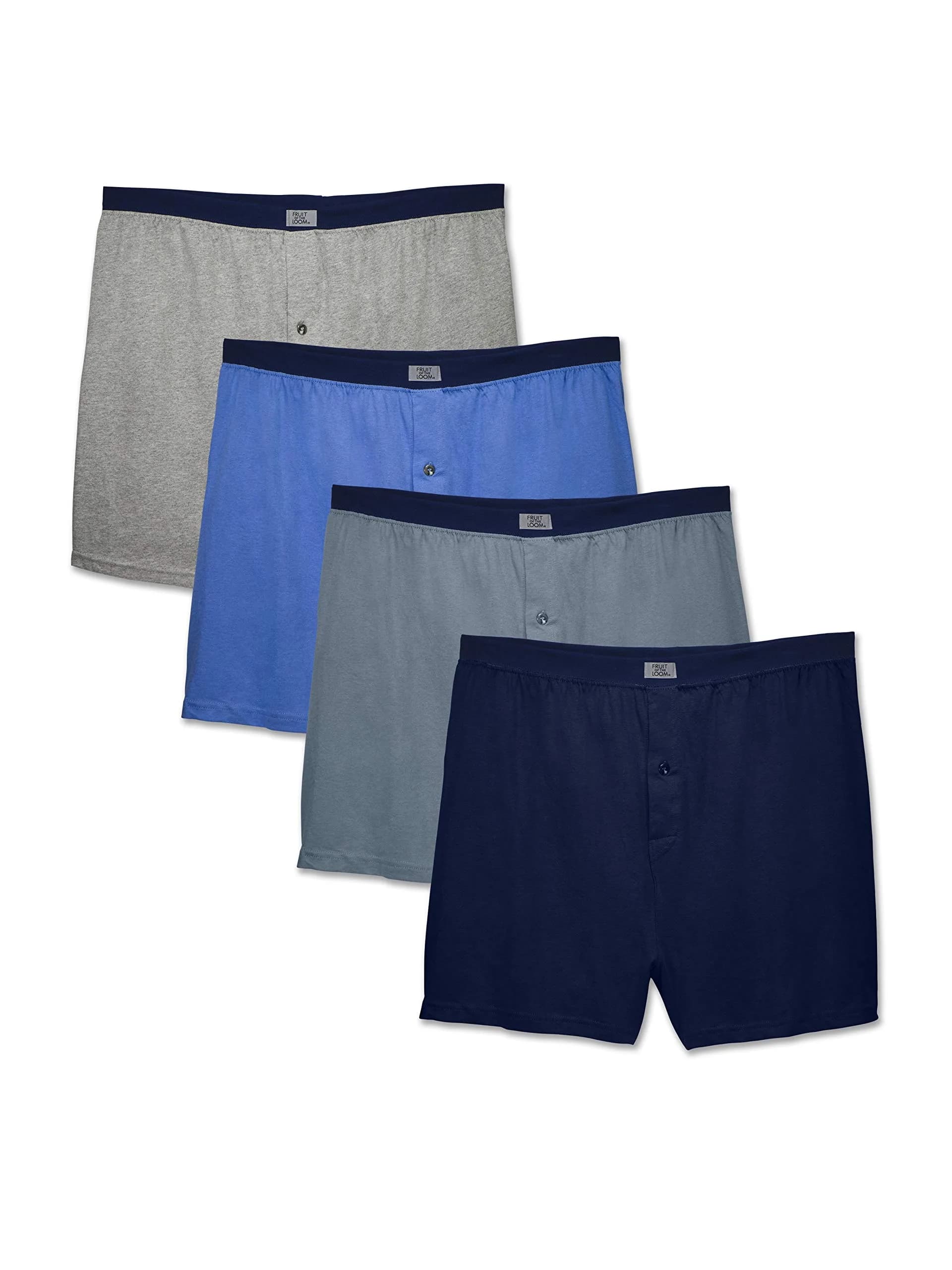 Fruit of the Loom mens Tag-free Boxer Shorts Underwear, Knit - Assorted Colors, X-Large US | Moisture-Wicking, Soft Knit