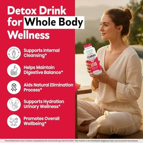 Herbal Clean Qcarbo16 Same-Day Detox Cleanse Drink 16 Fl Oz | Tropical Flavor for Moderate Toxin Levels thumbnail 5