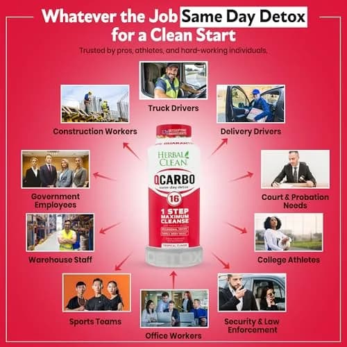 Herbal Clean Qcarbo16 Same-Day Detox Cleanse Drink 16 Fl Oz | Tropical Flavor for Moderate Toxin Levels thumbnail 2