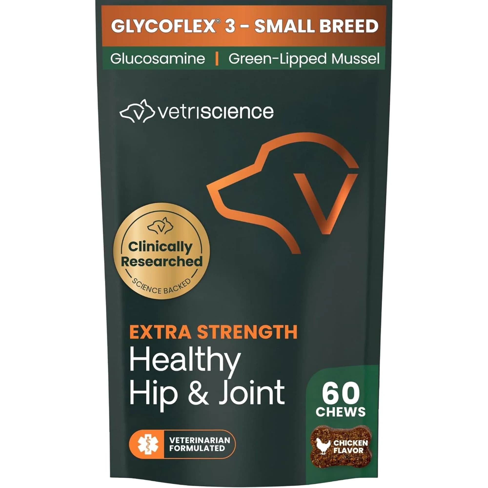 VetriScience Extra Strength Healthy Hip & Joint Chews for Small Dogs | 60 Count - main product image