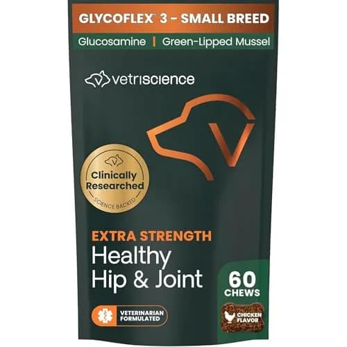 VetriScience Extra Strength Healthy Hip & Joint Chews for Small Dogs | 60 Count thumbnail 1