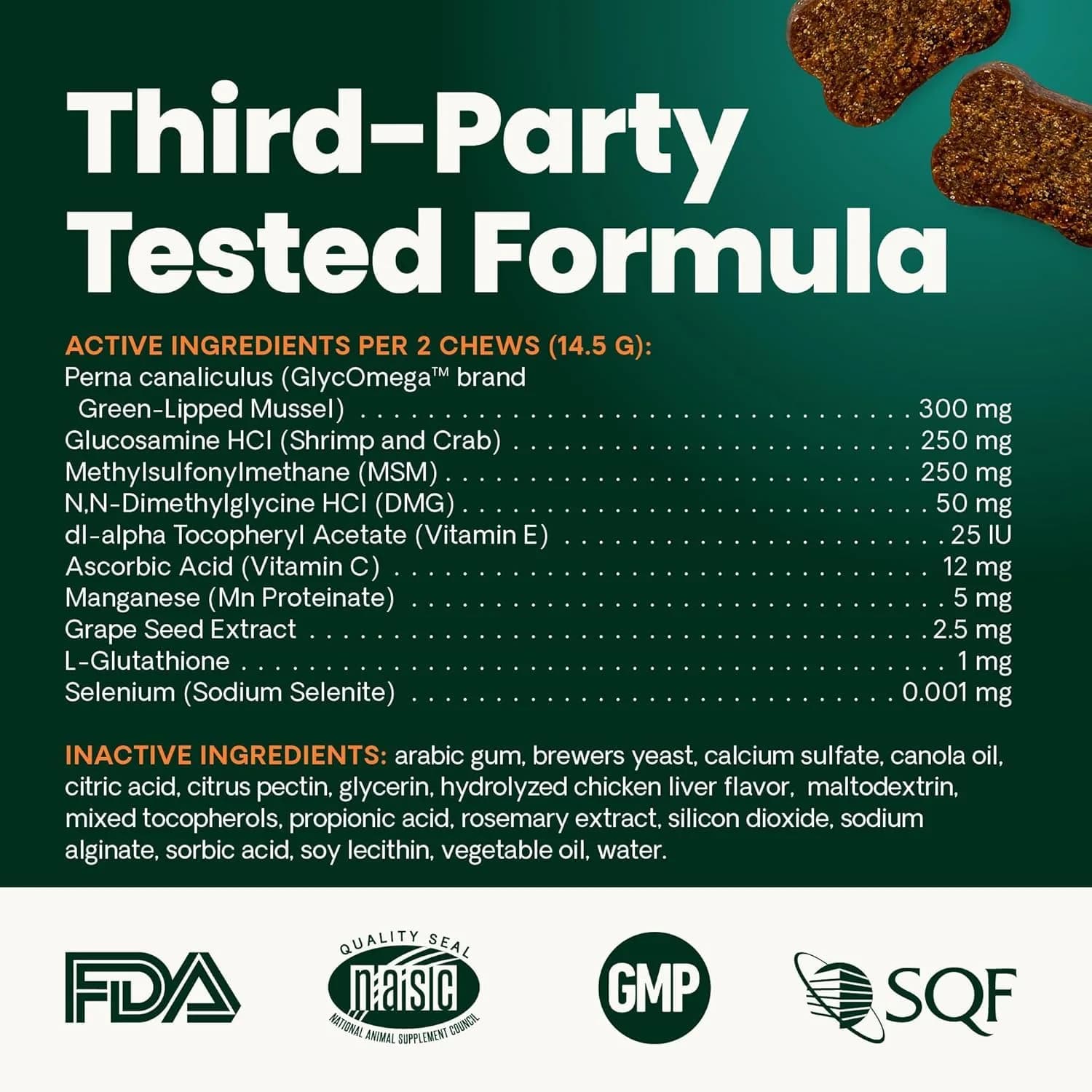 VetriScience Extra Strength Healthy Hip & Joint Chews for Small Dogs | 60 Count - view 8
