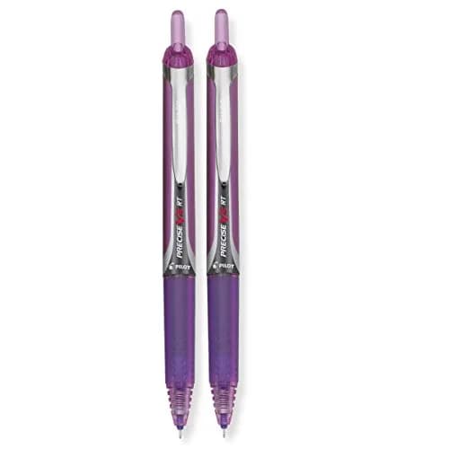 Pilot Precise V5RT Refillable Retractable Ballpoint Pen, Purple Ink, 0.5mm | Extra Fine Point for Precise Writing thumbnail 1