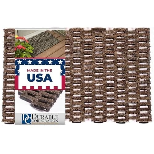 Durable Corporation Dura-Rug Outdoor Entrance Mat, 20" x 30" | Heavy Duty Dirt Trap with Recycled Tire Links thumbnail 1
