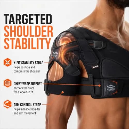 Shock Doctor Rotator Cuff Shoulder Brace for Men, Shoulder Brace for Women | Support & Stability for Rotator Cuff Injuries thumbnail 2
