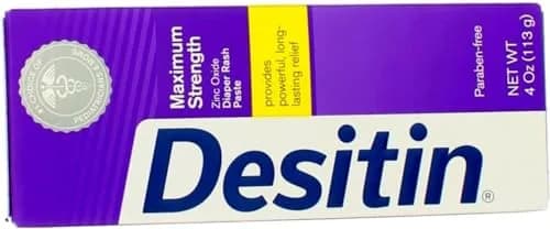 Desitin Maximum Strength Diaper Rash Paste 4 oz (Pack of 12) | Zinc Oxide Barrier for Sensitive Skin thumbnail 1