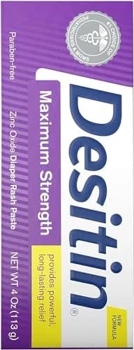 Desitin Maximum Strength Diaper Rash Paste 4 oz (Pack of 12) | Zinc Oxide Barrier for Sensitive Skin thumbnail 7