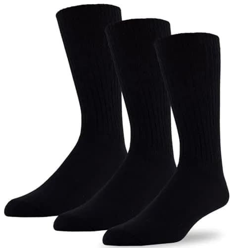 J.B. Field's 96% Merino Wool Casual Socks | Soft, Itch-Free, Supportive, For Hiking & Running (Medium) Black thumbnail 1