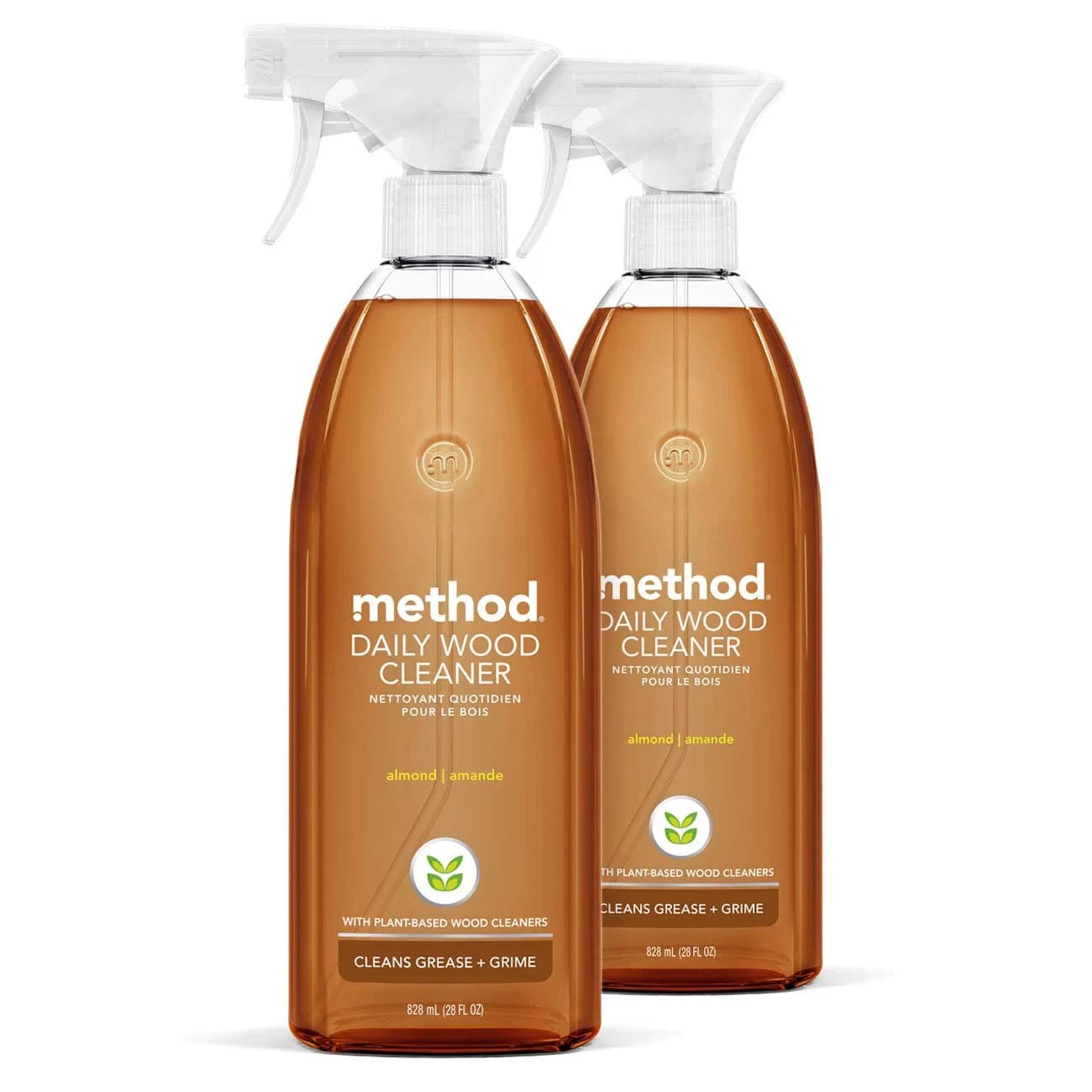 Method Almond Scent Daily Wood Cleaner, 28 Fl Oz Bottle | Cleans & Dusts Wood Surfaces - main product image