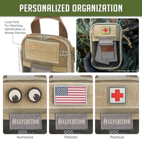 Maxpedition Mini Pocket Organizer Khaki 15.24cm (6in) | EDC Pouch for Tools & Essentials thumbnail 6