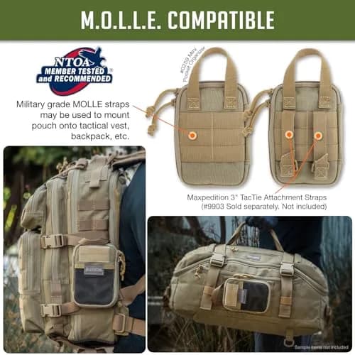 Maxpedition Mini Pocket Organizer Khaki 15.24cm (6in) | EDC Pouch for Tools & Essentials thumbnail 7