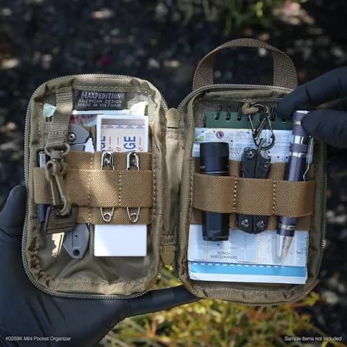 Maxpedition Mini Pocket Organizer Khaki 15.24cm (6in) | EDC Pouch for Tools & Essentials thumbnail 8