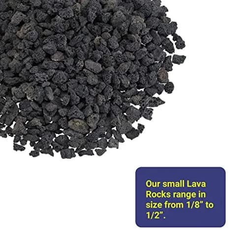 American Fireglass Small Lava Rock 1/8"-1/2" | Durable volcanic rock for fire pits & decor thumbnail 4