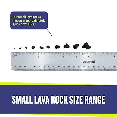 American Fireglass Small Lava Rock 1/8"-1/2" | Durable volcanic rock for fire pits & decor thumbnail 2