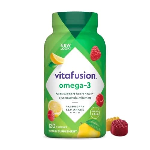 Vitafusion Omega 3 Gummies | 120 Adult Gummy Vitamins | EPA, DHA & ALA | Heart Support thumbnail 1