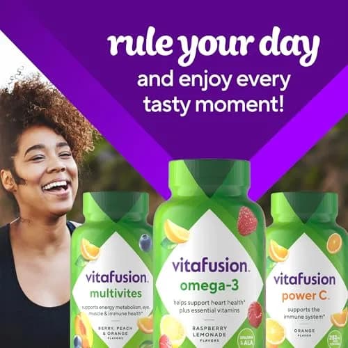 Vitafusion Omega 3 Gummies | 120 Adult Gummy Vitamins | EPA, DHA & ALA | Heart Support thumbnail 7