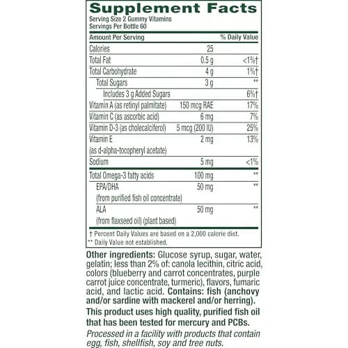 Vitafusion Omega 3 Gummies | 120 Adult Gummy Vitamins | EPA, DHA & ALA | Heart Support thumbnail 2