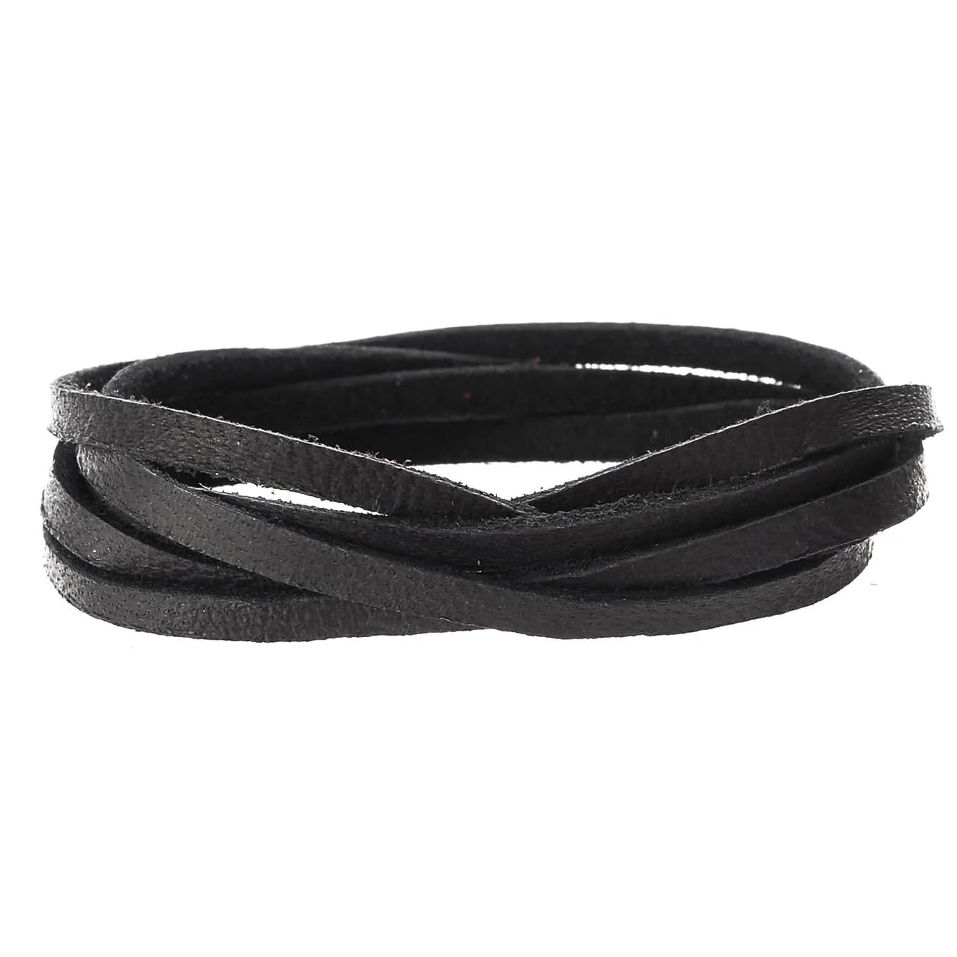 Realeather Deerskin Leather Lace 1/8" x 50 ft. Black | Soft, Strong, and Flexible for Crafts - view 3