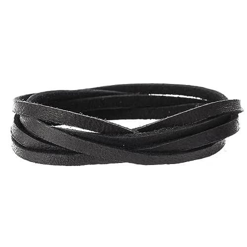 Realeather Deerskin Leather Lace 1/8" x 50 ft. Black | Soft, Strong, and Flexible for Crafts thumbnail 3