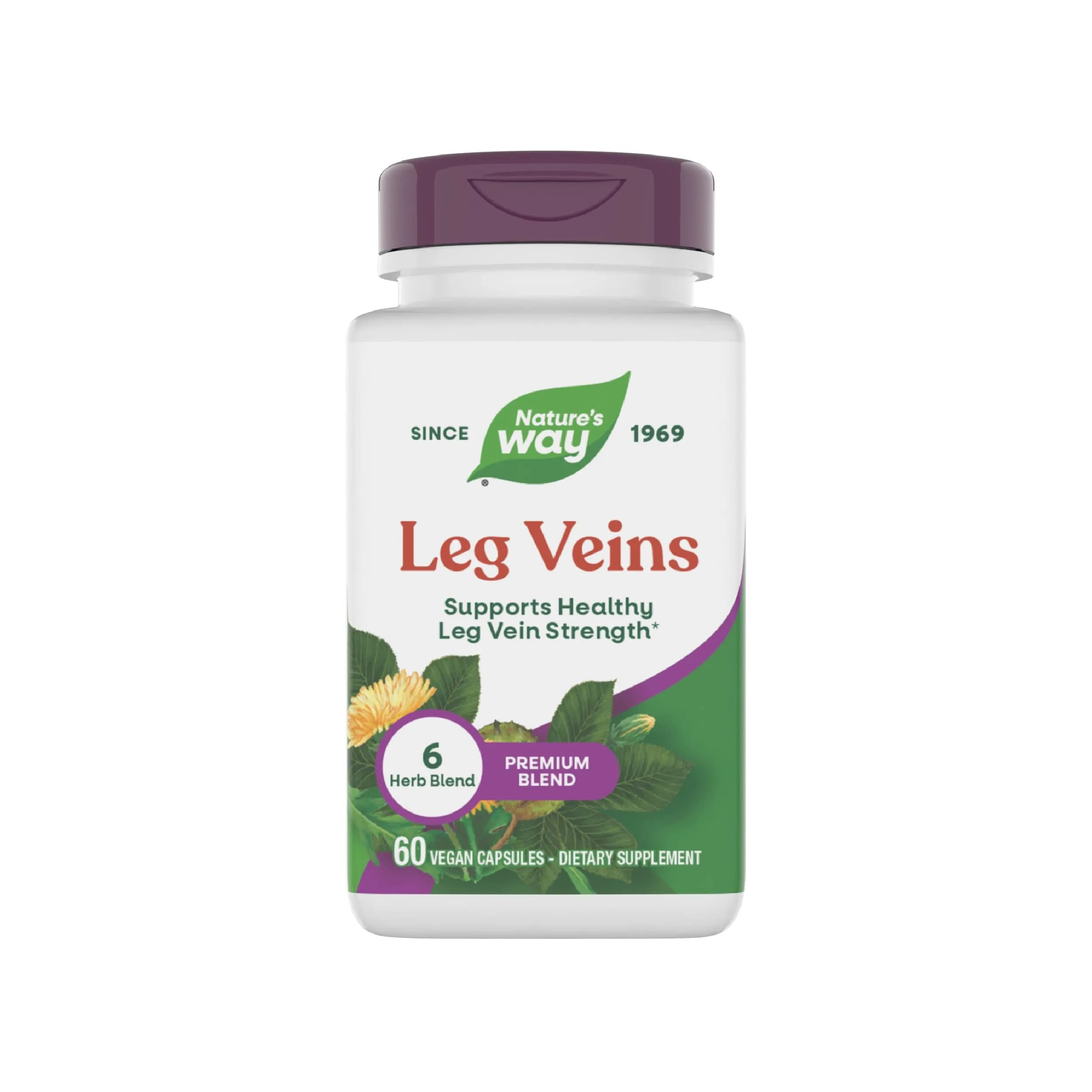 Nature's Way Leg Veins Vegan Capsules 60 Count | Supports Healthy Leg Vein Strength - main product image