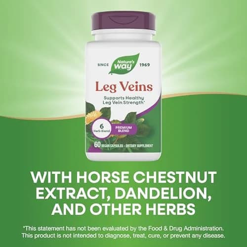 Nature's Way Leg Veins Vegan Capsules 60 Count | Supports Healthy Leg Vein Strength thumbnail 4