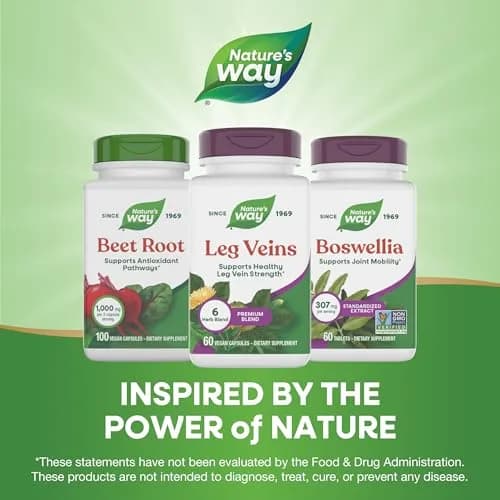 Nature's Way Leg Veins Vegan Capsules 60 Count | Supports Healthy Leg Vein Strength thumbnail 7