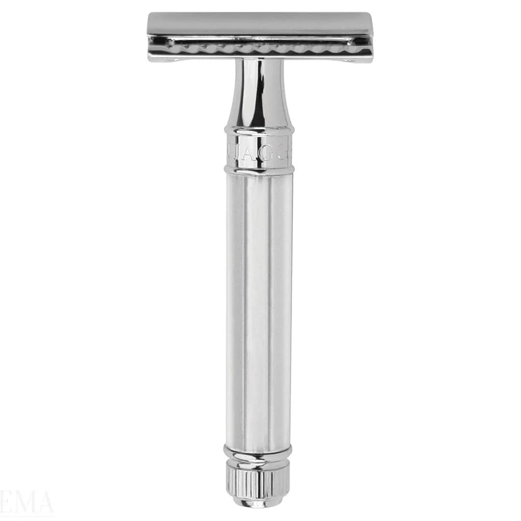 Edwin Jagger Double Edge Safety Razor, Regular Handle, Chrome Octagonal, 1 Count (2.54 cm x 5.08 cm x 15.75 cm)